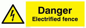 danger electrified fence