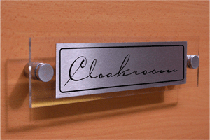 cloakroom - door sign