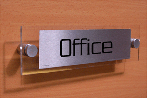 office - door sign