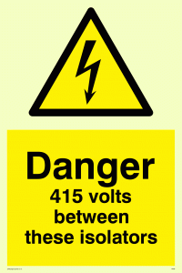 415 volts between isolators