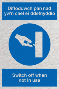 Switch off - bi-lingual Welsh