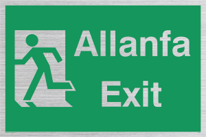 allanfa / exit - safety sign