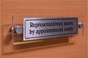 representatives-seen-by-appointment-only--sign-with-belwe-medium-positive-black-~