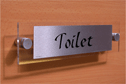 architectural--toilet-door-sign-with-brushed-metal-finish--background-text-in-po~